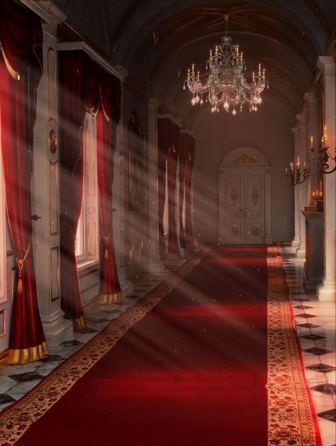 Red Palace Aesthetic, Red Castle Interior, Royal Court Room, Castle Hallway Background, Royal Background For Editing, Royal Meeting Room, Red Castle Aesthetic, Fantasy Royal Court, Red Royalty Aesthetic