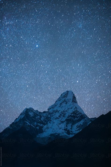 Stars Above Ama Dablam | Stocksy United Nepal, Ama Dablam, Nepal Travel, Travel Images, Stars At Night, The Grove, Interstellar, Screen Savers, Us Images