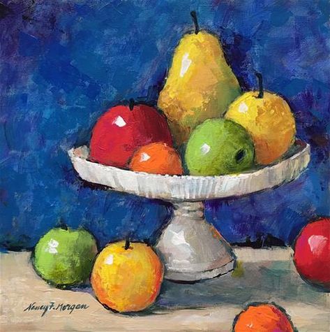 Watercolor Fruit Basket Painting, Fruit Art Reference, Fruits To Draw, Bowl Of Fruit Painting, Fruit Art Painting, Fruit Basket Drawing, Fruits Painting, Acrylic Painting For Kids, Fruit Drawing