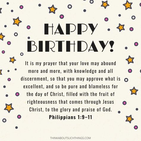 Time to celebrate! Give someone a very Happy birthday with these encouraging birthday prayers. These are great to write on birthday cards and pray them out loud. Every happy birthday prayer can also be used for social media since there are images. Birthday prayers can also be used on mom, dad, son, daughter, sister, and even brother! All these Christian Birthday prayers will bless! #birthday #birthdayprayers #happybirthday Birthday Prayer For Son, Birthday Prayer For Friend, Blessed Birthday Wishes, Happy Birthday Verses, Birthday Prayers, Spiritual Birthday Wishes, Birthday Prayer For Me, Happy Birthday Prayer, Prayer For Daughter