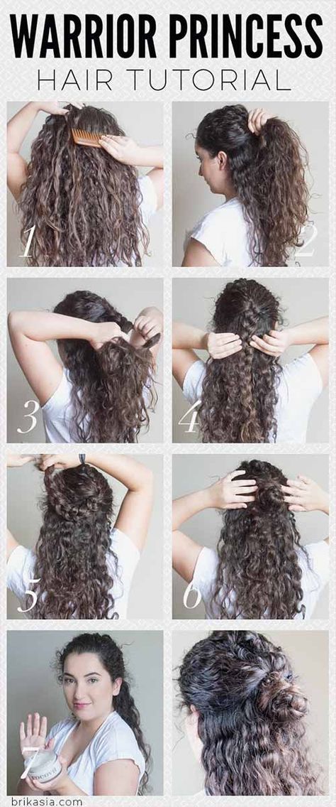 20 Amazing Hairstyles For Curly Hair For Girls Big Curly Hair Tutorial, Ringlets Hair, Different Types Of Curls, Fishtail Braids, Fine Curly Hair, Hair Romance, Big Curly Hair, Curly Hair Tutorial, Princess Hair