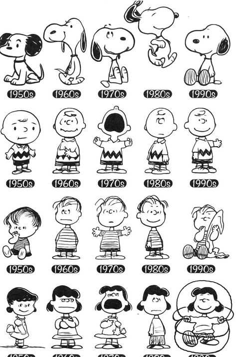 Croquis, Humour, Character Evolution, Snoopy Cafe, Snoopy Drawing, Snoopy Museum, Charlie Brown Characters, Snoopy Cartoon, Snoopy Comics