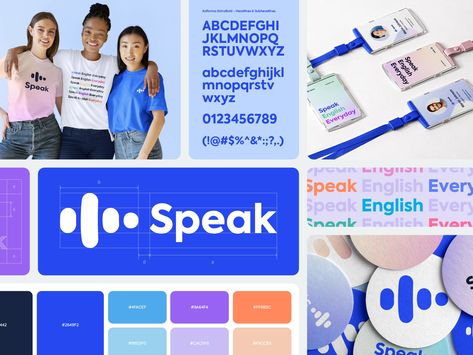 Speak Branding, visual identity, corporate brand design Identity Design Presentation, Software Brand Identity, Podcast Visual Identity, School Branding Design Visual Identity, Education Branding, Visual Identity Design Branding, Branding Guidelines, Brand Guidelines Design, Branding Images