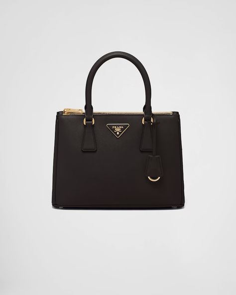 Women's Top handles | PRADA Prada Bag Black, Prada Galleria Bag, Prada Tote Bag, Prada Purses, Prada Galleria, Sacs Design, Dr Shoes, Prada Saffiano, Leather Keyring