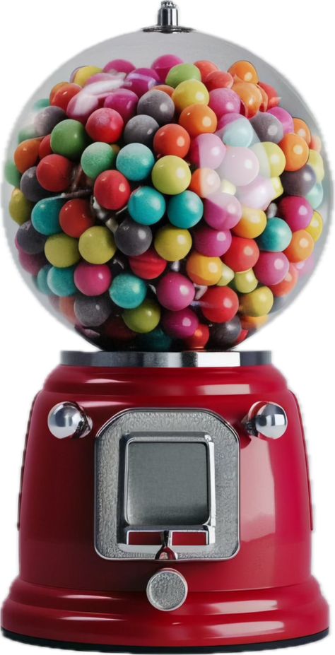 Bubblegum Machine, Gumball Machine, Vintage Red, Bubble Gum, Free Png, Royalty, Royalty Free, Art Inspiration, Clip Art