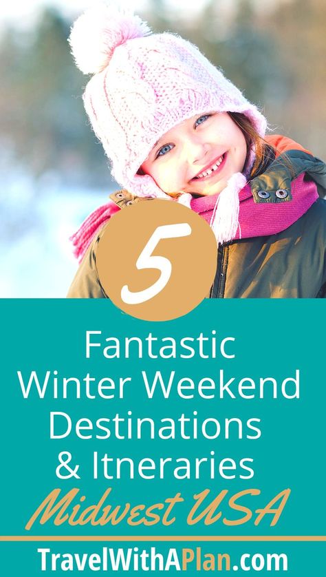 Check out these 4 amazing winter weekend getaway destinations and itineraries for when the winter blues start to set in!  These family-friendly Midwest USA itineraries inspired by fellow travel bloggers are sure to make the upcoming winter an exciting one!  Here's to the best in family vacation spots!  #winteractivitiesforkids #MidwestUSA #familytravel #travelwithkids #travelwithaplan #TWAP #weekendgetawayideas #familytravel #MOA #LakeGeneva #Nebraska #GrandForks #skiingwithkids #MWTBloggers #wi Winter Holiday, Midwest Winter, Midwest Travel Destinations, Winter Weekend Getaway, Weekend Family Getaways, Winter Vacations, Winter Weekend, Family Vacation Spots, Midwest Travel