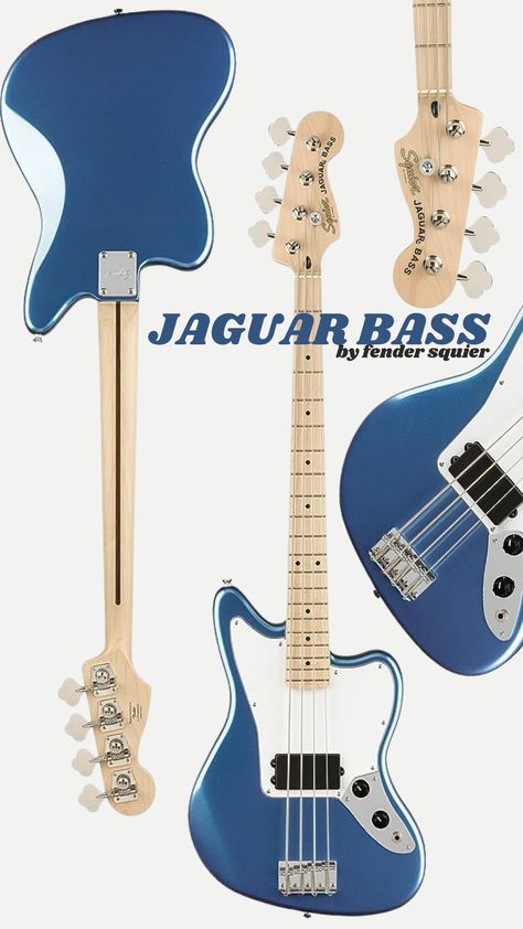 this bass is so gorgeous [bass guitar, bass guitar aesthetic, fender bass guitar, fender jaguar, squier jaguar, squier jaguar bass guitar] [as an amazon associate i earn from qualifying orders] Jaguar Bass Guitar, Bass Guitar Aesthetic, Squier Jaguar, Guitar Aesthetic, Guitar Fender, Lake Placid Blue, Fender Squier, Fender Jaguar, Fender Bass