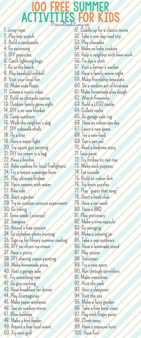 100 Free Summer Activities for Kids, Awesome List of things to do this summer! Great Ideas for Family Fun, Free Printable Summer Chart keep the family happy Free Summer Activities For Kids, Summer Bucket List Printable, Freetime Activities, Free Summer Activities, Babysitting Activities, Summer Fun For Kids, Fun Summer Activities, Summer Fun List, Family Happy