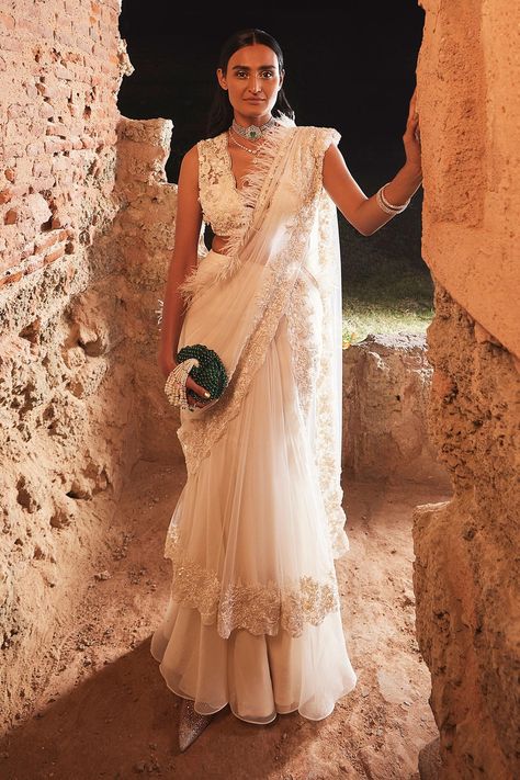 Designer Drape Dresses, Net Saree Blouse, Drape Sarees, Ridhi Mehra, Draped Saree, Net Blouse, Sari Design, Fancy Sarees Party Wear, Shop Opening