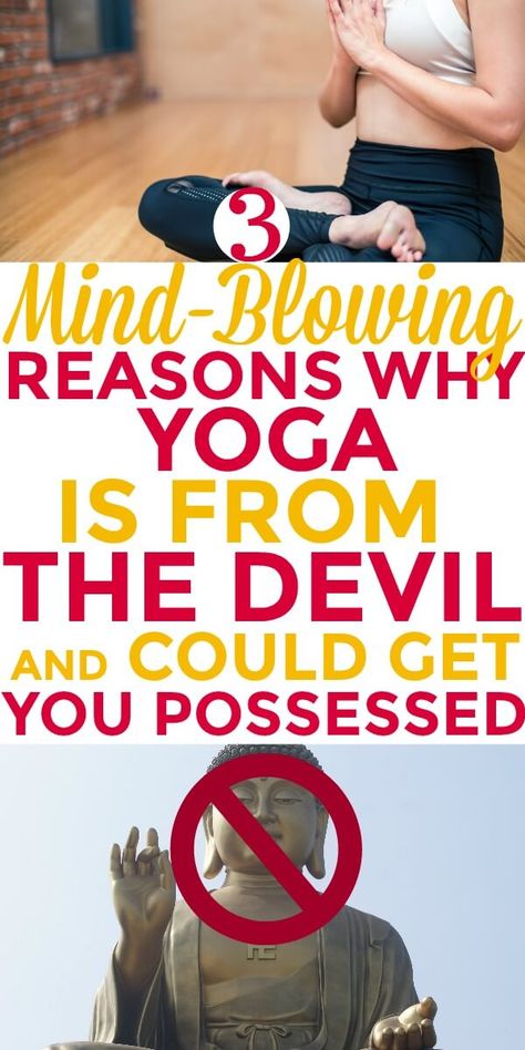 20.4 million people engage in the practice of yoga everyday, in an attempt to achieve "peace" or a "focused mind", or "fitness". However, the reality of yoga is a dark one, and here are 3 Biblical reasons why just like there can't be a "Muslim Christmas", there can never be such a thing as "Christian yoga". Muslim Christmas, Christian Yoga, Christian Woman Encouragement, I Need Jesus, Anti Christianity, Do Yoga, Christian Mom, Thank You Lord, Bible Knowledge