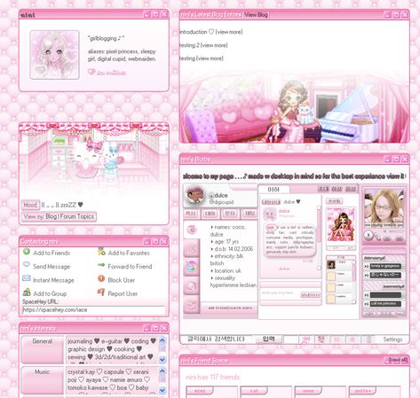 2000s Webcore, Myspace Aesthetic, Myspace Layout, Lana Del Rey Memes, Cute Website, Girly Graphics, Frutiger Aero, Carrd Inspo, Blog Layout