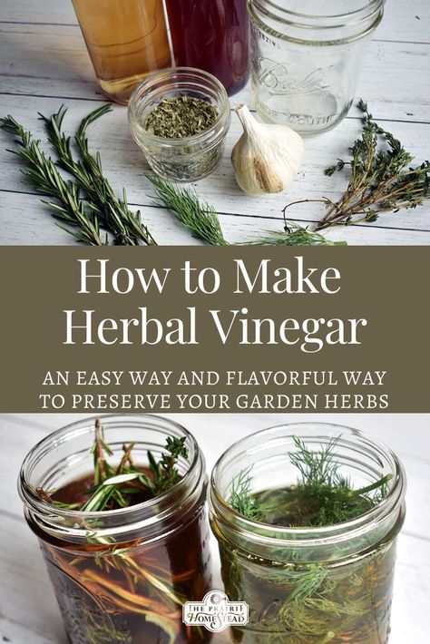 Homemade Extracts, Cleaning Vinegar, Homestead Cooking, Herbal Vinegar, The Prairie Homestead, Flavored Vinegars, Infused Vinegars, Survival Preparedness, Prairie Homestead