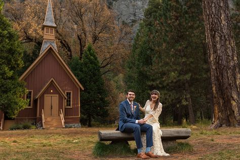 Yosemite Valley Chapel wedding Patchwork, Yosemite Chapel, Yosemite Wedding Venues, Chapel Wedding Ceremony, Wedding Themes Ideas, Magical Sky, Merced River, Location Plan, Themes Ideas