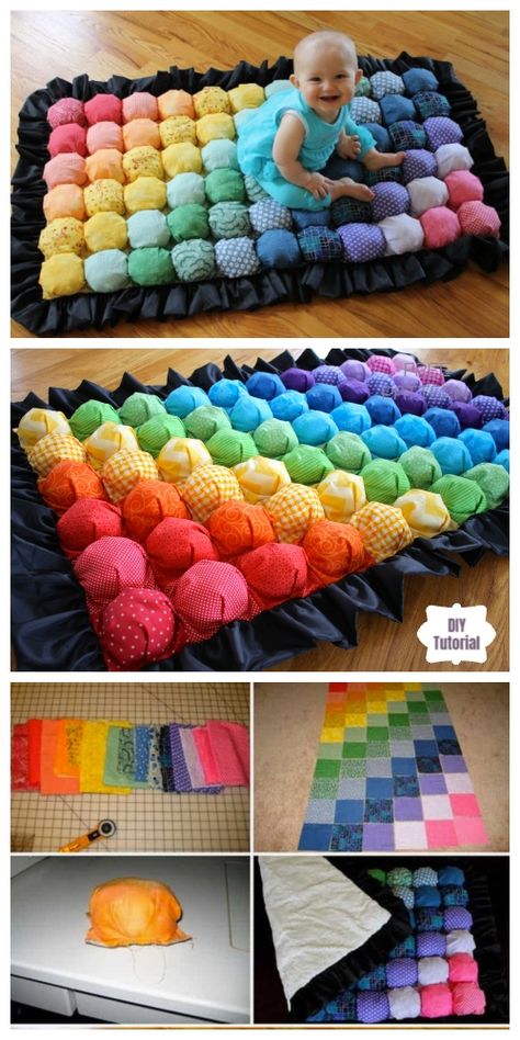 DIY Bubble Quilt or Biscuit Quilt Tutorial Biscuit Quilt Tutorial, Puff Quilts, Diy Puffs, Puff Blanket, Biscuit Quilt, Babysitting Activities, Bubble Quilt, Puff Quilt, Diy Bebe