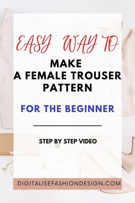 very detailed video showing step-by-step of how to make a female/women trouser/pant pattern with zipper fly and band. This is a beginner, s pattern drafting tutorial Women Trouser Pattern Drafting, Trousers Pattern Female, Trouser Pants Pattern For Women, Wrap Pants Pattern, Women Trousers Pattern, Lutterloh Patterns, Trouser Pants Pattern, Pattern Making Tutorial, Formal Pants Women