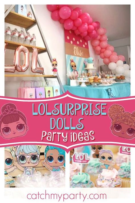 Take a look at this adorable LOL Suprise Dolls birthday party! The cupcakes are so cute!! See more party ideas and share yours at CatchMyParty.com #catchmyparty #partyideas #lolsurprisedollsbirthdayparty #lolsurprisedolls #girlbirthdayparty Lol Birthday Party, Lol Surprise Birthday Party, Surprise Party Themes, Lol Surprise Birthday, Lol Birthday, Easy Kids Party, Birthday Lol, Lol Suprise, Suprise Party