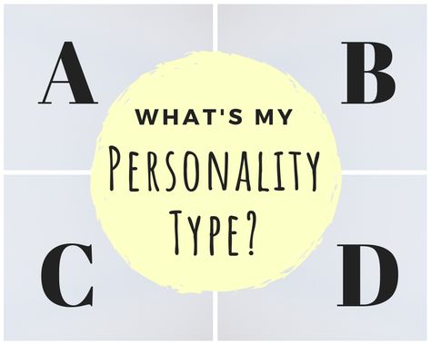 What Is Your Personality Type? Type A, B, C or D? Type A Personality Traits, Type C Personality, 4 Personality Types, What Your Dreams Mean, Blood Type Personality, Type B Personality, Personality Types Test, Personality Type Quiz, Free Personality Test