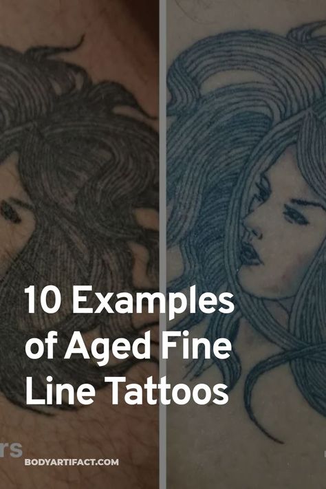 We've collected the best aged fine line tattoos to help inspire your next piece of ink. Tattoos When Your Old, Healed Line Tattoo, Fine Line Healed Tattoo, Fine Line Tattoo Face And Flower, Fine Dot Tattoo, Fine Line Tattoo Artist, Fine Line Realistic Tattoo, Single Sleeve Tattoo, Line Art Tattoo Placement