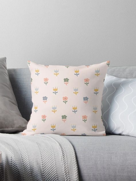 "Colorful Five Petal Flower & Tulip" Pillow for Sale by limitlesswithin | Redbubble Tulips, Pillows, Tulip Pillow, Five Petal Flower, Flower Tulip, Petal Flower, A Pillow, Pillow Sale, Throw Pillows