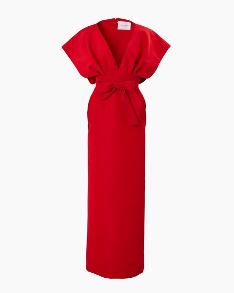 Fan Bodice Column Gown With Bow - Ready-to-Wear | Carolina Herrera Bodice, Carolina Herrera, Gown With Bow, Black Tie Event Dresses, Ch Carolina Herrera, Column Gown, Black Tie Event, Event Dresses, Black Tie