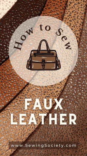 How to Sew Faux Leather – Sewing Society Couture, Diy Faux Leather Sewing Projects, Lv Faux Leather Fabric, Faux Leather Bag Pattern Free, Faux Leather Diy Projects Ideas, Sewing Faux Leather Fabric, Sewing With Faux Leather Projects, Crafts With Faux Leather Sheets, Faux Leather Wallet Pattern Free