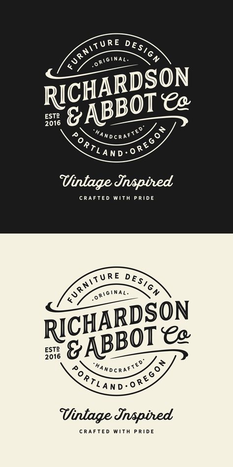 See more logo ideas from professional designers #logo #logodesign #customlogo Advertise With Us Design, Inspiring Logo Design, Frame For Logo Design, Vintage Modern Logo Design, Classic Logo Design Vintage Labels, Vintage Logo Color Palette, Vintage Branding Design Logo, Vintage Logo Font, Logo Design With Letters