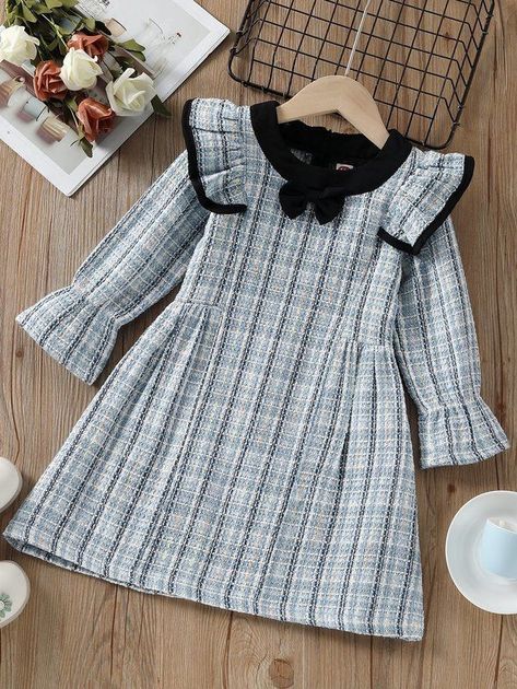 Welcome to our store, We have many kinds of premium products, and we have a fast delivery. Girls Winter Dresses, Kids Dress Collection, Mode Turban, Blue And White Fabric, Kids Dress Wear, Kids Dress Patterns, Cute Fabric