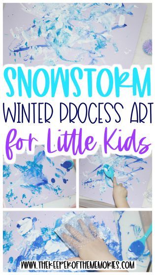 Encourage creative thinking and fine motor skills with this Snowstorm Winter Process Art activity. You're definitely not going to want to miss it! #preschool #processart #snowstorm #snow #winter Winter Weather Art For Toddlers, Processed Art For Preschoolers, Winter Theme Preschool Activities, Winter Process Art, Process Art For Toddlers, Process Art Preschool, Art For Toddlers, Winter Activities For Toddlers, Winter Theme Preschool