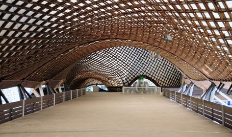 Computational Design with Timber - Wood Design & Building Mannheim, Santiago Calatrava, Shell Structure, Timber Architecture, Tensile Structures, Pritzker Prize, Genius Loci, Wood Architecture, Wooden Structure