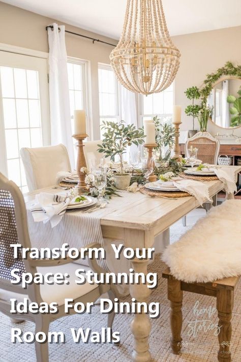 Looking to transform your dining room walls? Check out these stunning ideas for dining room walls that will elevate your space. From bold accent walls to chic gallery walls, find inspiration to create the perfect dining room ambiance. Dining Room, Accent Walls, Ideas For Dining Room Walls, Room Ambiance, Room Walls, Gallery Walls, Dining Room Walls, Accent Wall, Gallery Wall