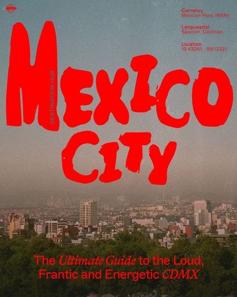 Vintage Mexico Poster, Mexico City Poster, Mexico City Graphic Design, Argentina Graphic Design, Mexico City Design, Mexico Graphic Design, Mexico Typography, Mexican Magazine, Queer Travel