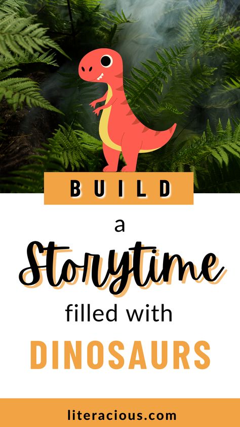 Toddler Story Time Ideas, Dinosaur Books For Toddlers, Library Storytime Ideas, Dinovember At The Library, Dinosaur Storytime, Dinosaur Rhymes, Dinosaur Poem, Giant Fern, Storytime Themes