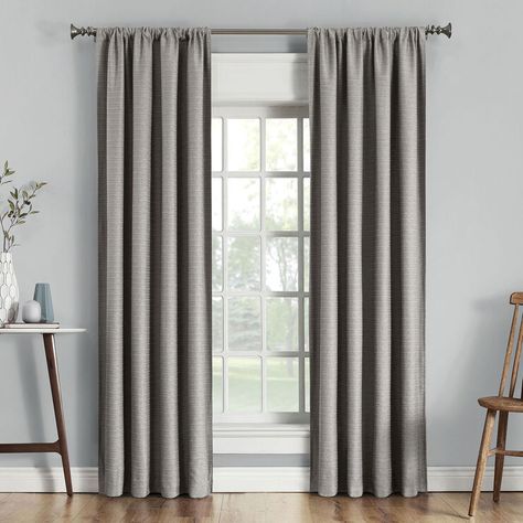 SORAYA ROD PKTPNL 63 GREY Gray Basement, Satin Curtains, Grey Blackout Curtains, Sun Zero, Best Curtains, Cool Curtains, Outdoor Patio Lights, Grey Curtains, Blackout Curtain