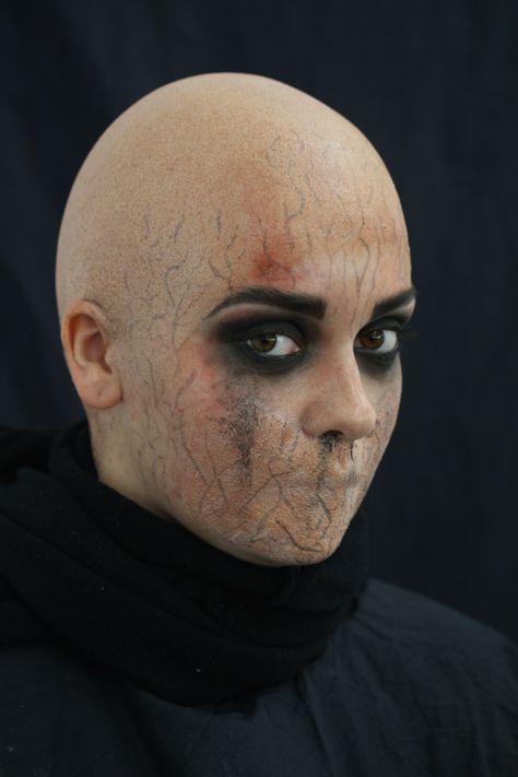 Bald Cap Makeup Looks, Baldcap Makeup, Bald Cap Makeup, Creepy Old Man, Bald Caps, Bald Cap, Funky Hair, Amazing Makeup, Stage Makeup