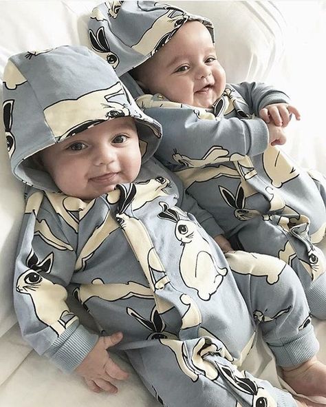 Saturday night twinning!  It's impossible not to smile looking at these babes in Mini Rodini's Rabbit onesie, online now! 📷 @jayde_jenson_and_rocco  w w w . b a b y d i n o . c o m . a u Twin Baby Boys, Cute Twins, Twin Outfits, Baby Boy Photos, Dad Baby, Twin Boys