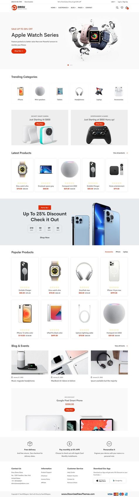 Electronics Store Shopify 2.0 Theme Modern E Commerce Web Design, Digital Store Design, Online Store Design Website, Electronics Website Design, Creative Ecommerce Website Design, Digital Products Website Design, Website Store Design, Products Page Web Design, Price Comparison Design