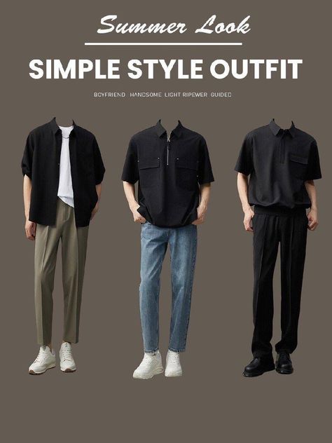 easy outfit inspo Check more at https://howcandothis.com/manstyle/easy-outfit-inspo/ Minimalist Casual Outfit Men, Chill Aesthetic Outfit Men, Capsule Wardrobe Men Streetwear, Men Dark Academia Outfit, Men College Outfits Casual, Dark Academia Style Men Summer, Spring Outfits Male, Simple Male Outfits, Casual College Outfits Men