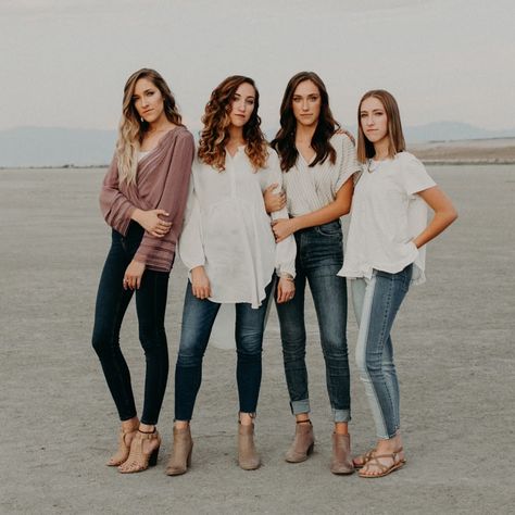 Gardiner Sisters in jeans and casual tops