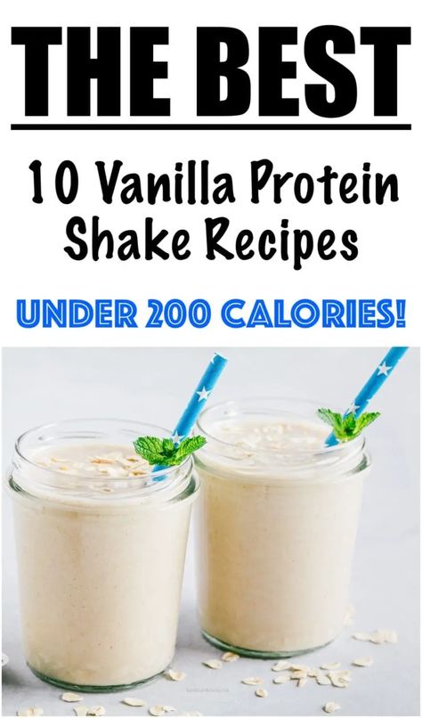 Fresco, Low Calorie Protein Shake, Vanilla Shake Recipes, Vanilla Protein Shake Recipes, Protein Powder Recipes Shakes, Vanilla Protein Smoothie, Vanilla Protein Shake, Easy Protein Shakes, Protein Drink Recipes