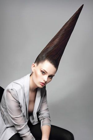 Cone Head, Wacky Hair Days, Haute Hair, Wacky Hair, Editorial Hair, Fantasy Hair, Crazy Hair Days, Hair Shows, Creative Hairstyles