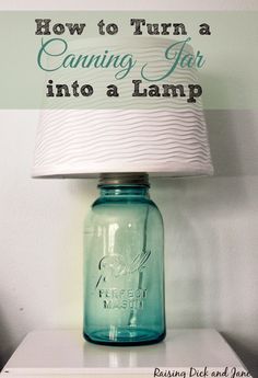 Mason+Jar+Crafts+|+The+Frugal+Farm+Wife Mason Jar Projects, Diy Lampe, Deco Luminaire, Canning Jar, Wine Bottle Diy Crafts, Wine Bottle Diy, Mason Jar Lighting, Ball Jars, Jar Diy