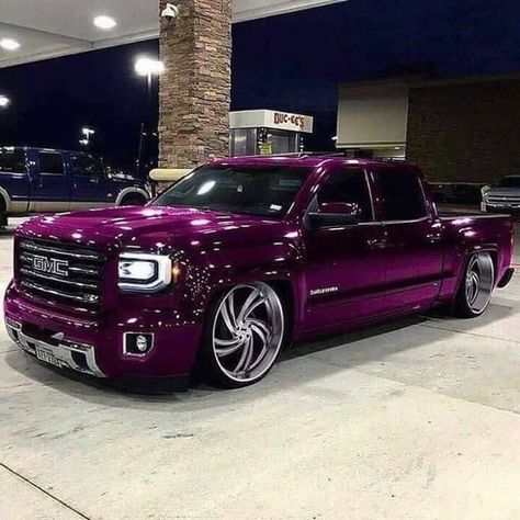 https://www.facebook.com/PurpleIsMyThing/photos/a.567595033294405/1910851792302049/?type=3 Single Cab Trucks, Bagged Trucks, Customised Trucks, Lowrider Trucks, Dropped Trucks, Dually Trucks, Lowered Trucks, Custom Pickup Trucks, Custom Chevy Trucks