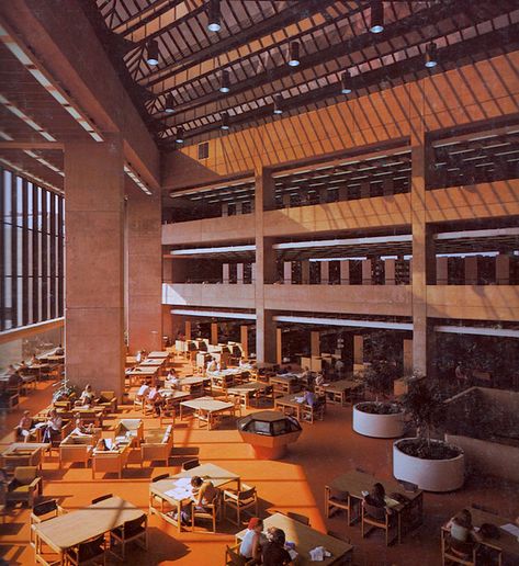 70s Building, University Interior, University Interior Design, 70s Architecture, Show Design, 80s Interior, 70s Interior, Retro Interior Design, Dayton Ohio