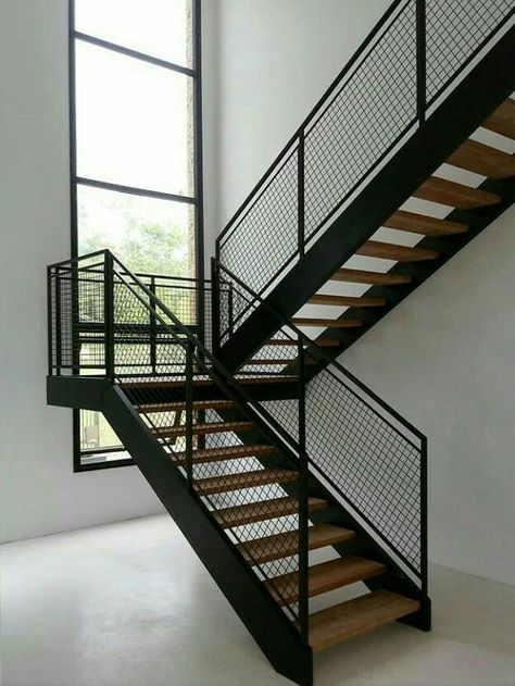 Home decor stairs staircases |stairs design modern railing ideas stainless steel Stairs Design Modern Railing Ideas, Industrial Stairs Design, Industrial Staircase Design, Home Decor Stairs, Steel Stairs Design, Industrial Staircase, Stair Design Architecture, Decor Stairs, Steel Stair Railing