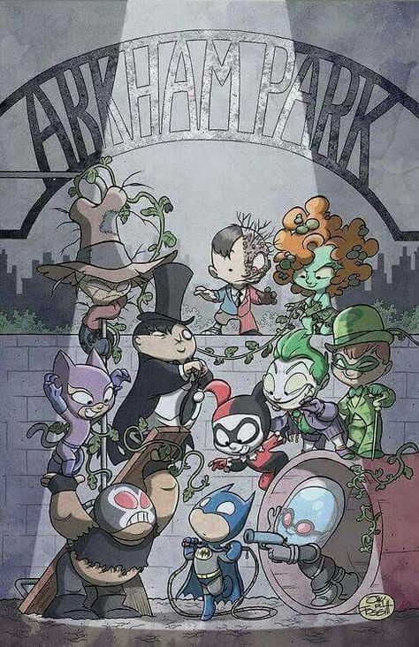 So adorable! Art Dc Comics, Univers Dc, Dc Villains, Im Batman, Bd Comics, Batman Universe, Joker And Harley Quinn, Joker And Harley, Detective Comics