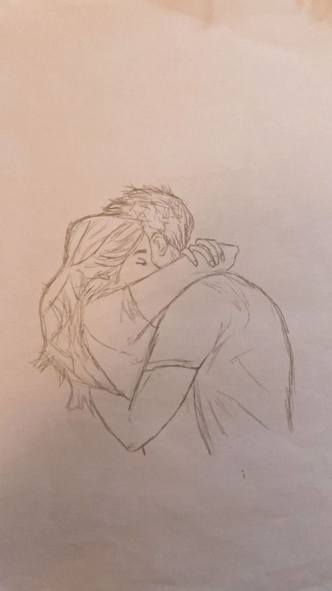 Drawing Ideas Couples Hugging, Two People Cuddling Drawing, Couple Hug Sketch, Hug Aesthetic Drawing, Hug Day Drawing, I Love You Sketches, Drawings That Represent Love, Cuddling Sketch, Hopeless Romantic Drawing