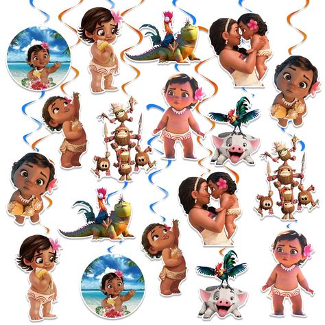 PRICES MAY VARY. Package Included: 36 pcs hanging swirls, Printed with exquisite patterns, If you are preparing for a moana party, do not miss them. Believe that they will let your party more unique and wonderful! Moana Party Supplies: If you are planning to hold a moana birthday party for your kids This moana party supplies are very suitable as children’s birthday gifts, they will create a huge hit and great fun to your party. Quality: All the hanging banner decorations are made of premium pape Moana 2nd Birthday Party For Girl, Moana Party Decorations, Moana Birthday Party Theme, Cartoon Party, 2nd Birthday Party For Girl, Moana Birthday Party, Moana Party, Party Wall, Moana Birthday