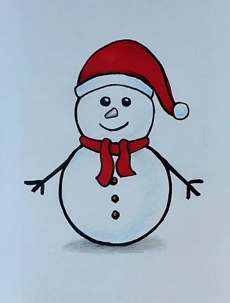 Easy christmas step by step drawing tutorial for beginners, how to draw a beautiful christmas drawing tutorial for beginners christmas drawing. #drawingidea #easydrawing Snow Man Art For Kids, Snow Men Drawing, Snow Man Christmas Cards, Easy Drawing For Christmas, Snow Man Drawing For Kids, Snow Man Drawing Art, Easy Winter Drawings For Kids, How To Draw A Snowman Step By Step, Snow Man Drawing Easy