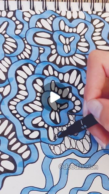 Process Art, Mandalas, Zentangle Patterns, Doodle Art Tutorial, Instagram Doodle, Zentangle Pattern, Art Patterns, Doodle Art Designs, Art Tutorial