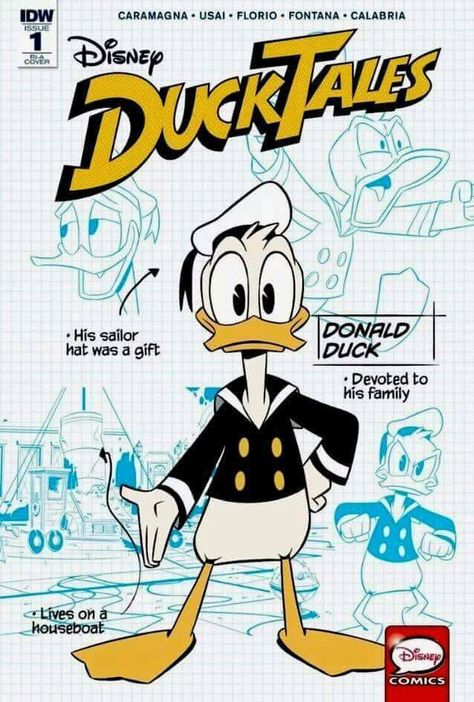 Ducktales comic book with Donald Duck variant cover Ducktales Characters, Donald Duck Characters, Duck Tails, Kalle Anka, Idw Comics, Darkwing Duck, Three Caballeros, Uncle Scrooge, Disney Ducktales